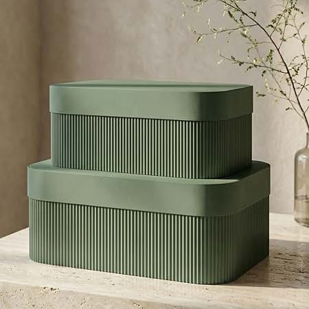 Organized home storage boxes